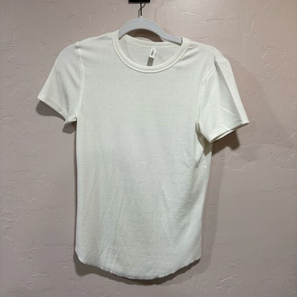 NWOTs Wishlist White Ribbed Tee - Picture 1 of 6